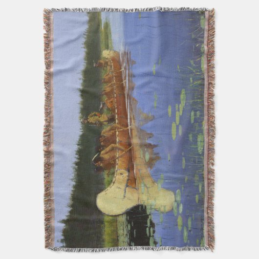 Radisson en Groseilliers Frederic Remington 1905 Deken (Voorkant Verticaal)