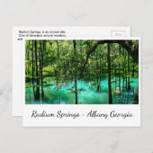 Radium Springs ~ Albany Georgia Briefkaart (Voorkant / Achterkant)