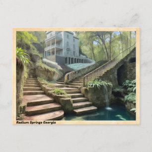 Radium Springs Georgia Oude Reisbestemming Briefkaart