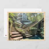 Radium Springs Georgia Vintage Reizen Briefkaart (Voorkant / Achterkant)
