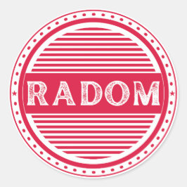 Radom City Pride Embleem – Poolse identiteit Ronde Sticker