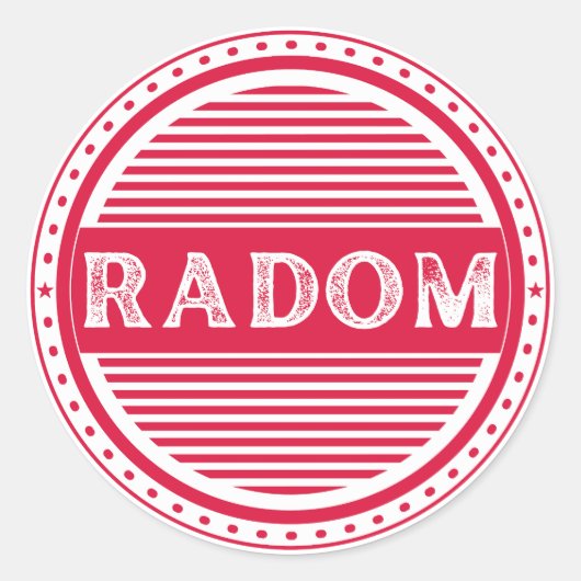 Radom City Pride Embleem – Poolse identiteit Ronde Sticker (Voorkant)