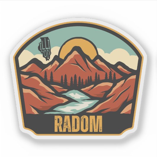 Radom, Illinois Sticker (Voorkant)