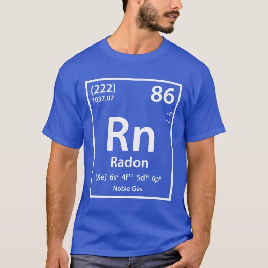 Radon Element (wit) T-Shirt (Voorkant)