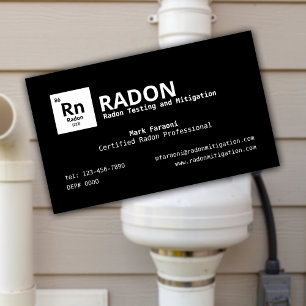 Radon Testen en Mitigatie Bedrijf Visitekaartje
