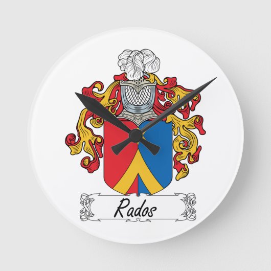 Rados Family Crest Ronde Klok (Voorkant)