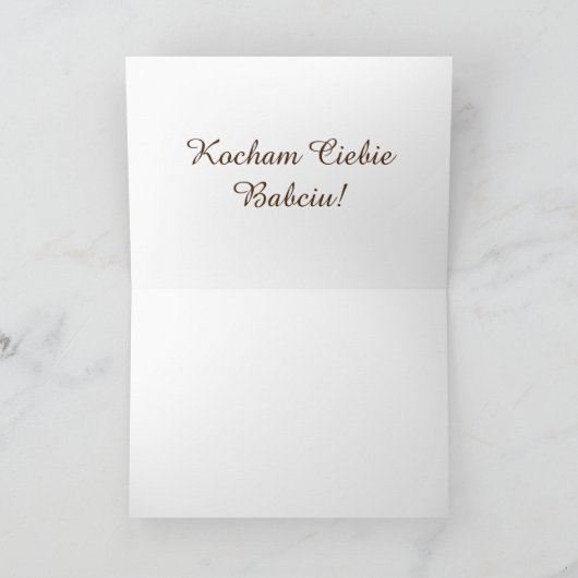 Radosnego Dnia Babci - de Kaart van het Moederdag (Binnen)