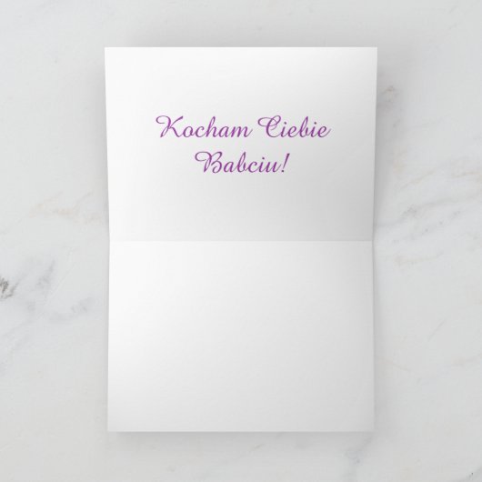 Radosnego Dnia Babci - Moederdag Kaart (Binnen)