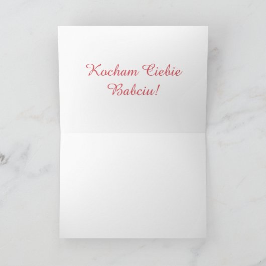 Radosnego Dnia Babci - Moederdag Kaart (Binnen)