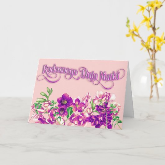 Radosnego Dnia Matki - Moederdag Kaart (Gele Bloem)