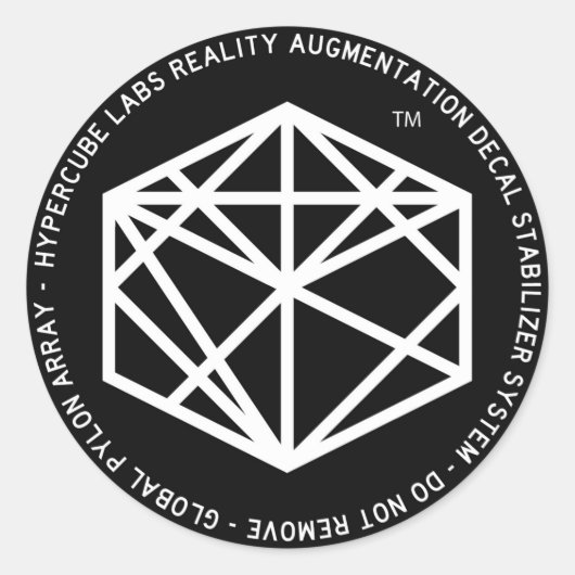 RADS Hypercube Realiteit Augmentatie Decal Systeem Ronde Sticker (Voorkant)