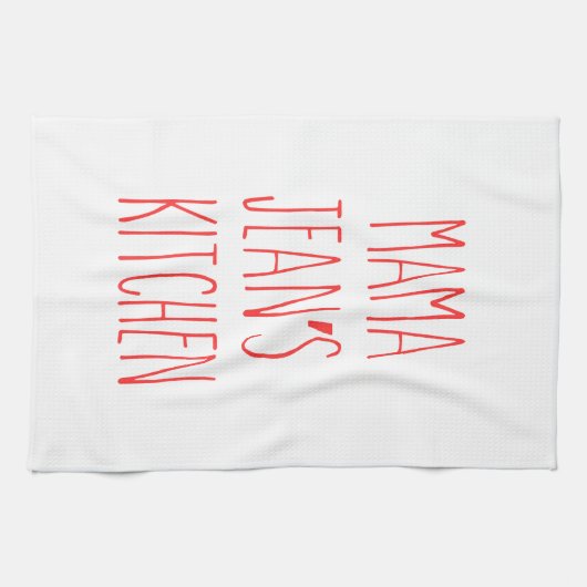 RAE DUNN geïnspireerd aangepaste naam keuken bakke Theedoek (Horizontaal)