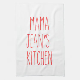 RAE DUNN geïnspireerd aangepaste naam keuken bakke Theedoek