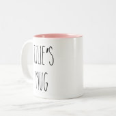 RAE DUNN geïnspireerd aangepaste naam koffie Mok (Voorkant links)