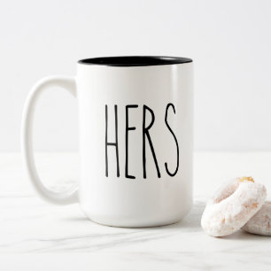 RAE DUNN Geïnspireerd door HERS Modern Farmhouse  Tweekleurige Koffiemok
