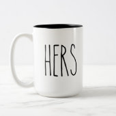 RAE DUNN Geïnspireerd door HERS Moderne huisstijl Tweekleurige Koffiemok (Links)