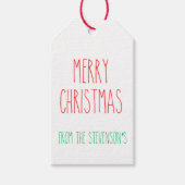 RAE DUNN Geïnspireerd Merry Christmas gepersonalis Cadeaulabel (Voorkant)