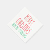RAE DUNN Geïnspireerd Merry Christmas gepersonalis Servet (Hoek)