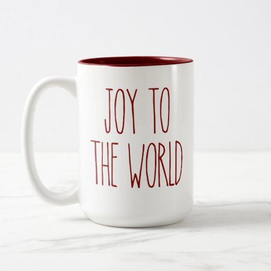 RAE DUNN Geïnspireerd Vreugde aan de World Coffee  Tweekleurige Koffiemok (Links)