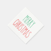 RAE DUNN Geïnspireerd Vrolijk kerstrood en groen Servet (Hoek)