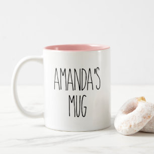 RAE DUNN Geïnspireerde Amanda's Koffiemok Tweekleurige Koffiemok