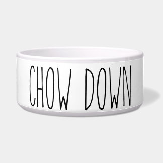 RAE DUNN Geïnspireerde Chow Down Pet Food Bowl Voerbakje