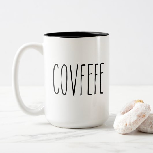 RAE DUNN geïnspireerde Covfefe Mok (Met donut)