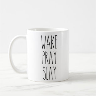 RAE DUNN Geïnspireerde WAKE, PRAY, SLAY Mok