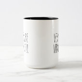 RAE DUNN inspireerde zeer demure zeer mindful Tweekleurige Koffiemok (Center)