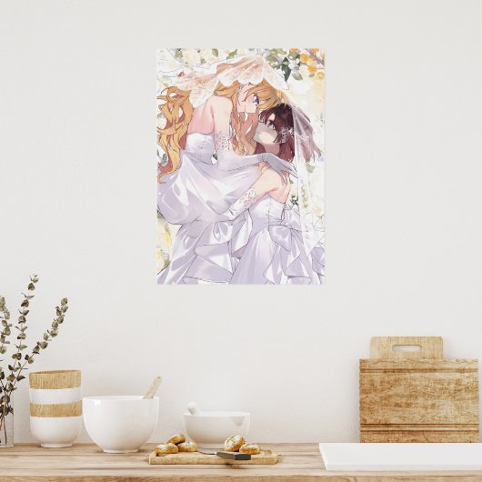 Rae en Claire Bruiloft | WataOshi Poster (Keuken)