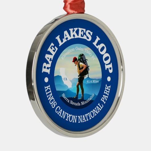 Rae Lakes Loop (C) Metalen Ornament (Rechts)