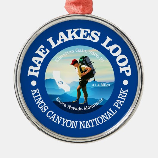 Rae Lakes Loop (C) Metalen Ornament (Voorkant)