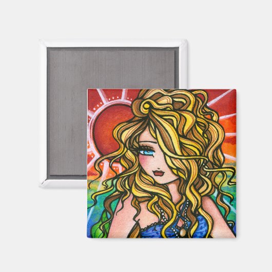 "Rae" Zeemeermin Fantasy Fairy Magneet (Voorkant / Achterkant)