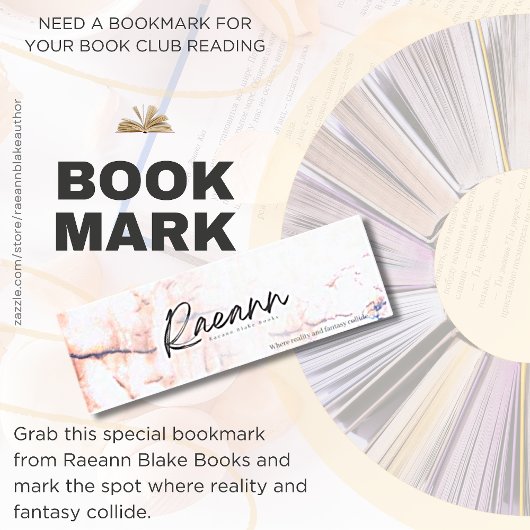 Raeann Blake Books Mini-Boeklegger Mini Visitekaartje