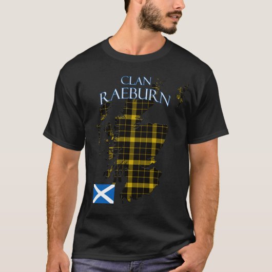 Raeburn Scottish Clan Tartan Schotland T-shirt (Voorkant)