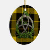 Raeburn Tartan And Celtic Trinity Knot Keramisch Ornament (Rechts)