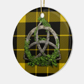 Raeburn Tartan And Celtic Trinity Knot Keramisch Ornament (Links)