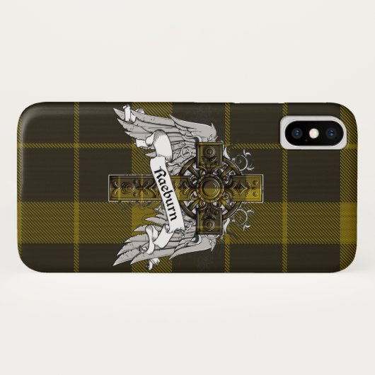 Raeburn Tartan Cross Case-Mate iPhone Case (Achterkant (horizontaal))