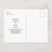RaeDunn Wedding Black & White Save the Date Uitnodiging Briefkaart (Achterkant)