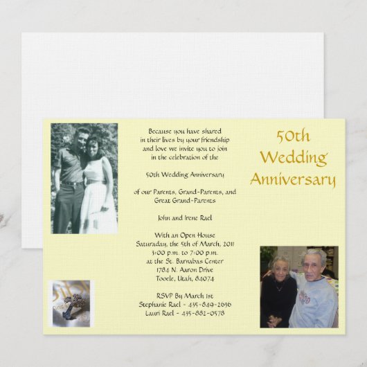 Rael 50th Jubileum... Kaart (Voorkant / Achterkant)