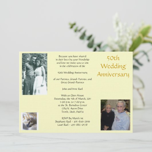 Rael 50th Jubileum... Kaart (Staand voorkant)