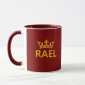 RAEL Crown Mok Maroon achtergrond (Links)