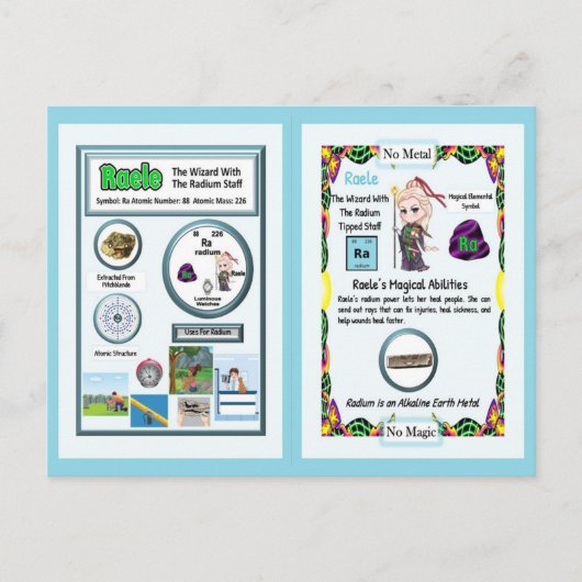 Raele Wizard - Radium Element Briefkaart (Voorkant)