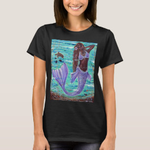 Raeni Mermaid met zee schildpad van Renee Lavoie T-shirt