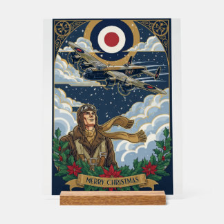 RAF Art Deco Christmas Edition Acryl Bord