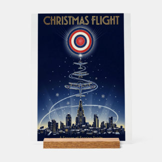RAF Art Deco Christmas Edition Acryl Bord