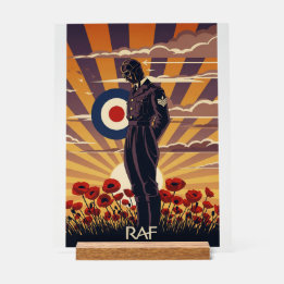RAF Art Deco Remembrance Day Acryl Bord