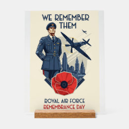 RAF Art Deco Remembrance Day Acryl Bord