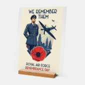 RAF Art Deco Remembrance Day Acryl Bord (Hoek)