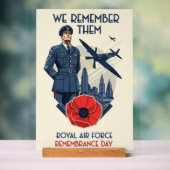 RAF Art Deco Remembrance Day Acryl Bord (Neutraal)